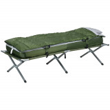 Cumpara ieftin Outsunny Pat pliabil pentru camping, Set de pat portabil pentru exterior cu sac de dormit, saltea gonflabila, perna si geanta de transport