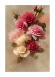 Cumpara ieftin Sticker decorativ, Trandafiri, Roz, 85 cm, 6502ST, Oem
