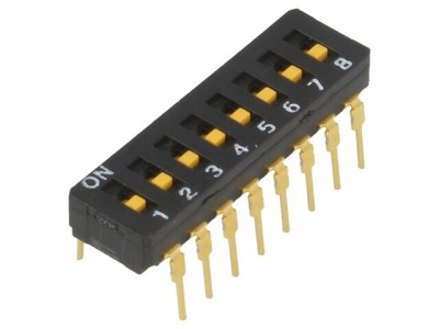 Comutator DIP-SWITCH 8 Secțiuni ON-OFF 30VDC foto