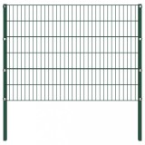 vidaXL Panou gard cu st&acirc;lpi, verde, 1,7 x 1,2 m, fier