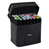 Set 40 Markere Zenino - Geanta de Depozitare Inclusa, 2 Varfuri, Culori Intense, Multicolor