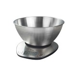 Cantar alimentar digital Zilan, 5 kg, 1 g, Recipient 2000 ml, ecran LED, indicator baterie scazuta, inox, Gri