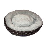 Culcus pufos pentru caine/pisica, gri deschis, 67 cm