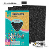 Hartie buretata, glitter, neagra, 10 buc/set, 20x30 cm - S-COOL, S-COOL / OFFISHOP