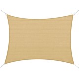 Copertina parasolar, dreptunghiulara, polietilena, cu sfoara pentru fixare, inele metalice, bej, 6x4 m, ART
