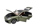 Macheta Porsche Panamera 1:24 replica metal verde lumini si sunete usi deschise capota portbagaj