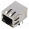 Conector RJ45 soclu ecranat cu diodă LED THT ADAM TECH