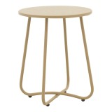 Cumpara ieftin Masuta de cafea de gradina Bramwell metal bej 40x40x50 cm
