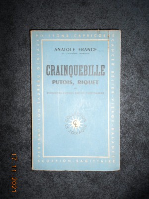 ANATOLE FRANCE - CRAINQUEBILLE PUTOIS, RIQUET (1947) foto