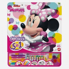 Set de Colorat, AS, Giga Block Minnie, 5 &icirc;n 1, Multicolor, Dimensiuni 35x1x42cm