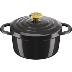Oala cu capac Tefal Air, inductie, aluminiu turnat, invelis ceramic, compatibila cu cuptorul pana la 250&deg;C, 20 cm, 3.1 L, negru