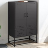 VidaXL Dulap &icirc;nalt, negru, 68x39x111,5 cm, oțel