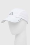 adidas Performance sapca culoarea alb, cu imprimeu