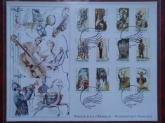 2010-Franta-Instrumente muzicale-muzica-F.D.C.-MNH