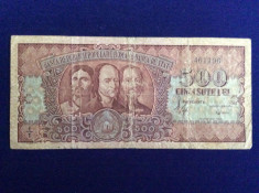 Bancnote Romania - 500 lei 1949 - seria I. 461196 (starea care se vede) foto