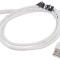 Cablu USB 2.0 A la micro B 1m alb nichelat