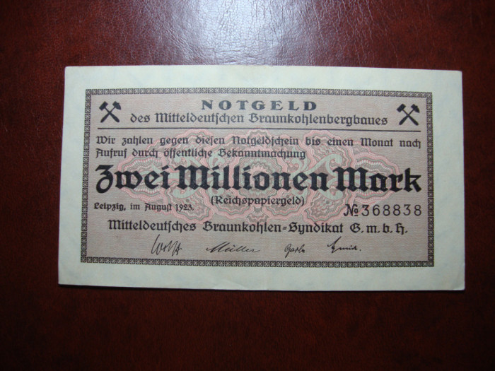 GERMANIA 2.000.000 MARK 1923 EXCELENTA