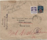 NI661 Manșetă cu adresa lui M Gormsen la Hotel du Boulevard din București, 1941