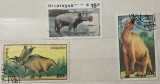 (A) Timbre straine serii tematica Fauna Mongolia Dinozauri