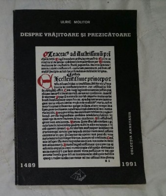 Despre vrajitoare si prezicatoare / Ulric Molitor foto