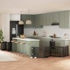 VidaXL Poartă c&acirc;ini pliabilă cu ușă 10 panouri negru 800 cm, lemn plop 3155683