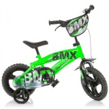 Bicicleta pentru copii BMX DB-125XL-01 Dino Bikes, 12 inch, verde