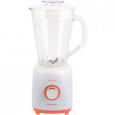 Blender de masa Daewoo UltraLine, 700 W, bol din sticla, capacitate 1.5 litri, functie PULSE, 5 trepte de viteza, lama din inox, zdrobire gheata, Alb