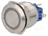 Intrerupator anti-vandalism, ON-ON, &Oslash;25mm, ONPOW - GQ25-11ZE/R/12V/S