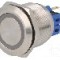 Intrerupator anti-vandalism, ON-ON, &Oslash;25mm, ONPOW - GQ25-11ZE/R/12V/S