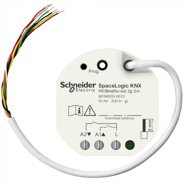 Actuator ST jaluzele SpaceLogic KNX 3 intrari binare Schneider MTN6003-0012