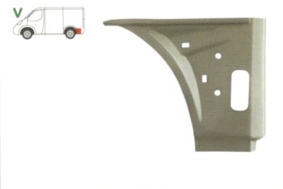 Segment reparatie aripa spate Mercedes Vito W638 1996-2003, parte montare stanga, parte inferioara, sub pasajul de la roata, 501283-9, Aftermarket foto