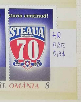 2017 Steaua 70 de ani de la infiintare LP2149 MNH foto