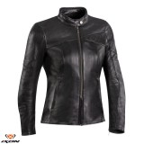 Geaca (jacheta) femei pentru scuter - motocicleta piele Urban/Heritage Ixon All season model Cranky LS culoare: negru Negru XXL