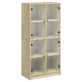 Cumpara ieftin Dulap inalt cu usi, stejar sonoma, 68x37x142 cm, lemn compozit