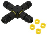 Conector Alimentare AC IP68 SHENZHEN GREENWAY M684X.3P.4-11MM Negru