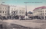 Arad. Andr&aacute;ssy-t&eacute;r &eacute;s Szent H&aacute;roms&aacute;g-szobor. Piata Andrassy si Statuia Sfintei