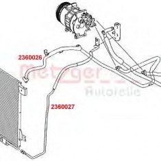 Conducta inalta presiune,aer conditionat MERCEDES A-CLASS (W169) (2004 - 2012) METZGER 2360027