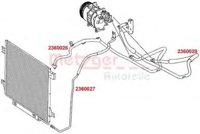 Conducta inalta presiune,aer conditionat MERCEDES B-CLASS (W245) (2005 - 2011) METZGER 2360026 foto