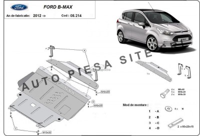 Scut metalic motor Ford B-Max fabricat incepand cu 2012 APS-08,214 foto