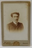 FOTOGRAF F. KILD , GALATI , TANAR CU MUSTATA , FOTOGRAFIE C.D.V. , CCA. 1900