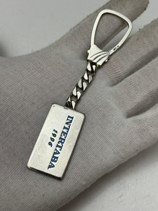 BRELOC CHEI ARGINT 925 - LINGOU 999.99 - 45g. - Vintage !