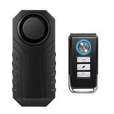 Alarma anti furt pentru biciclete si motociclete cu telecomanda, Aexya, Negru foto