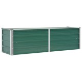 Cumpara ieftin Strat inaltat de gradina, verde, 160x40x45 cm, otel galvanizat