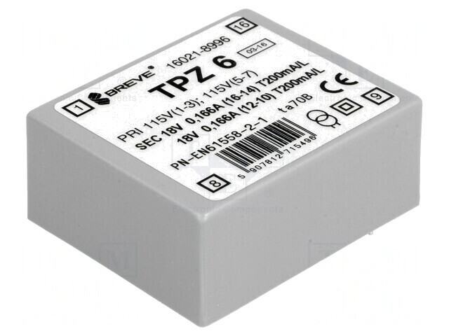 Transformator Alimentare 6VA 115/230V 18V PCB