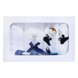 Cumpara ieftin Trusou Botez cu 7 piese - Bebe Sef brodat- ALB - BLEUMARIN -TB71