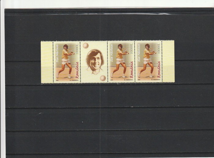 ROMANIA 2004 LP 1662b ILIE NASTASE UN AS INTRE ASI TRIPTIC CU VINIETA MNH NEST