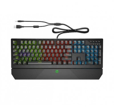 Tastatura gaming mecanica HP Pavilion 800, switch red, iluminare RGB, QWERTY US foto