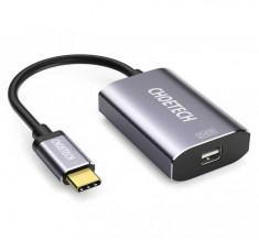 Adaptor Choetech M06 USB-C Tata la Mini Displayport Mama PD 60W 4K60Hz 0.2m Gri foto