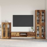 Cumpara ieftin Set comoda TV FLORIN 3 buc. 150 x 39 x 30 cm Lemn vechi