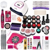 Cumpara ieftin Kit Unghii False cu Gel UV SensoPRO Milano 15ml - Promotie #09 + CADOU Set 4 Pensule Manichiura